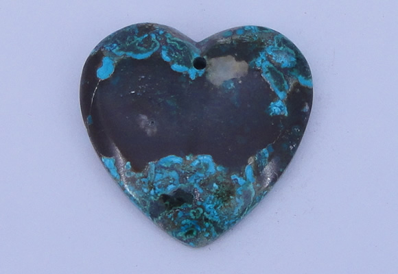 NGP184 38*38mm heart chrysocolla gemstone pendant jewelry