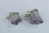 NGP1859 20*25mm - 30*40mm nuggets druzy amethyst pendants