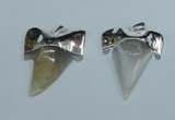 NGP1888 35*45mm - 38*55mm teeth-shaped agate gemstone pendants