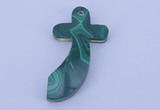 NGP189 29*51mm cross synthetic malachite gemstone pendant jewelry