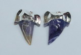 NGP1891 35*45mm - 38*55mm teeth-shaped agate gemstone pendants