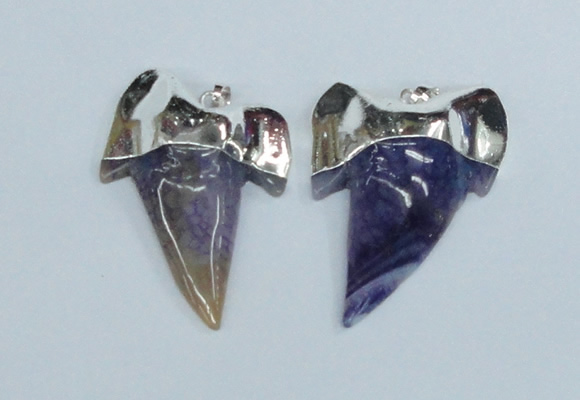 NGP1891 35*45mm - 38*55mm teeth-shaped agate gemstone pendants