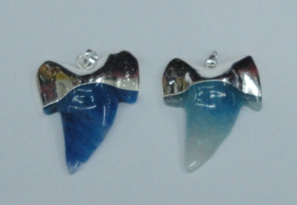 NGP1892 35*45mm - 38*55mm teeth-shaped agate gemstone pendants