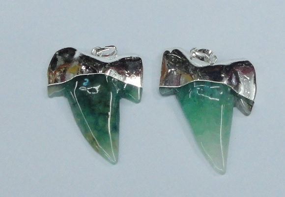 NGP1893 35*45mm - 38*55mm teeth-shaped agate gemstone pendants