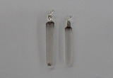 NGP1896 6*50mm - 8*60mm stick white crystal gemstone pendants