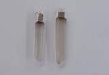 NGP1897 8*50mm - 11*60mm stick white crystal gemstone pendants