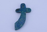 NGP190 28*52mm cross lapis & chrysocolla gemstone pendant jewelry