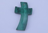 NGP191 30*51mm cross synthetic malachite gemstone pendant jewelry