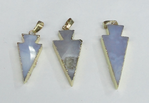 NGP1920 15*30mm - 18*40mm arrowhead agate gemstone pendants