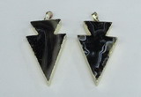 NGP1923 28*50mm - 30*55mm arrowhead agate gemstone pendants