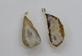 NGP1968 25*40mm - 30*50mm freeform druzy agate gemstone pendants