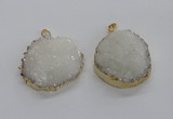 NGP1985 35*40mm - 40*45mm freefrom druzy agate pendants