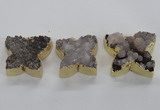 NGP1991 30*35mm - 35*40mm butterfly druzy agate pendants