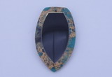 NGP210 30*50mm fashion dyed imperial jasper & black stone pendant