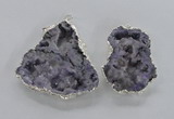 NGP2103 40*50mm - 55*65mm freeform druzy agate gemstone pendants