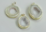 NGP2121 20*25mm - 30*40mm freefrom druzy agate pendants