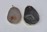 NGP2214 30*40mm - 40*45mm freeform druzy agate gemstone pendants