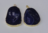 NGP2216 30*40mm - 40*45mm freeform druzy agate gemstone pendants