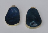 NGP2218 30*40mm - 40*45mm freeform druzy agate gemstone pendants