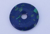 NGP222 5*30mm synthetic lapis lazuli & malachite gemstone donut pendant