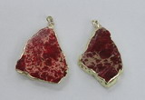 NGP2284 30*40mm - 40*50mm freeform sea sediment jasper pendants