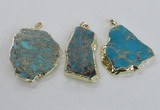 NGP2286 30*40mm - 40*50mm freeform sea sediment jasper pendants