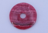 NGP229 7*50mm fashion dyed rhodochrosite gemstone donut pendant