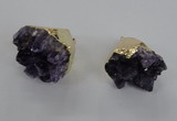 NGP2291 25*30mm - 30*35mm nuggets druzy amethyst pendants