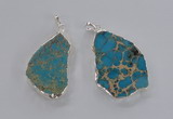 NGP2301 30*40mm - 40*50mm freeform sea sediment jasper pendants