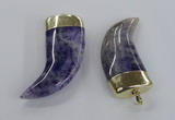 NGP2309 25*60mm - 28*65mm oxhorn agate gemstone pendants