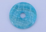 NGP231 7*50mm fashion dyed blue lace agate gemstone donut pendant