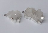 NGP2328 20*30mm - 25*35mm nuggets druzy quartz pendants