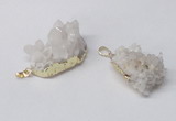 NGP2334 20*30mm - 25*35mm nuggets druzy quartz pendants