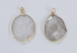 NGP2352 25*35mm - 35*45mm freeform quartz gemstone pendants