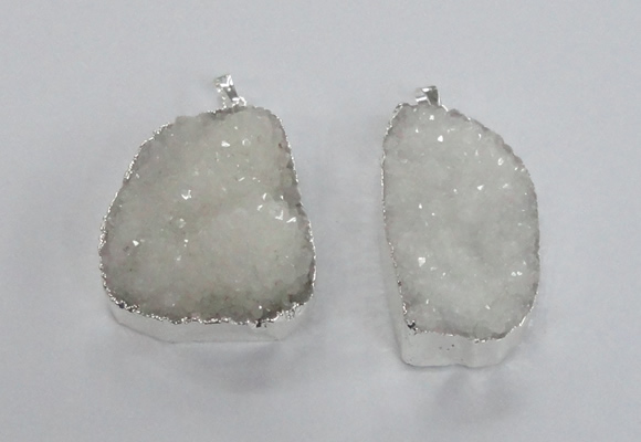 NGP2362 25*40mm - 35*45mm freefrom druzy agate pendants