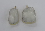 NGP2364 25*40mm - 35*45mm freefrom druzy agate pendants