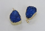 NGP2367 22*30mm - 25*30mm freefrom druzy agate pendants