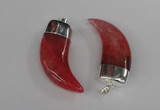 NGP2379 20*48mm - 22*50mm oxhorn agate gemstone pendants