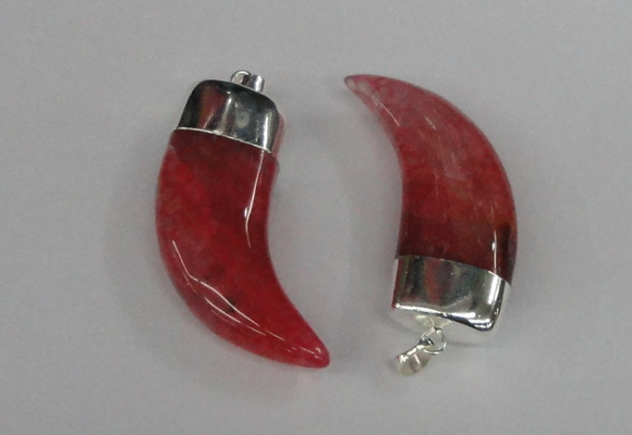 NGP2379 20*48mm - 22*50mm oxhorn agate gemstone pendants