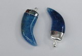 NGP2380 20*48mm - 22*50mm oxhorn agate gemstone pendants