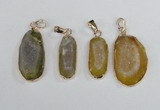 NGP2391 12*25mm - 20*30mm freeform druzy agate pendants