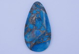 NGP240 30*60mm dyed golden turquoise & pyrite gemstone pendants