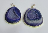 NGP2433 30*40mm - 40*45mm freeform druzy agate pendants wholesale