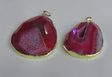 NGP2434 30*40mm - 40*45mm freeform druzy agate pendants wholesale