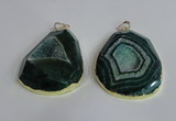 NGP2436 30*40mm - 40*45mm freeform druzy agate pendants wholesale