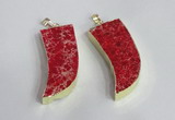 NGP2441 18*40mm - 20*50mm horn sea sediment jasper pendants