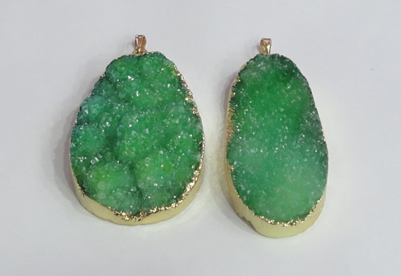 NGP2474 45*55mm - 50*65mm freeform druzy agate pendants wholesale