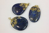 NGP2519 30*45mm - 40*50mm freefrom lapis lazuli pendants