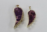 NGP2525 18*40mm - 22*55mm wing-shaped sea sediment jasper pendants