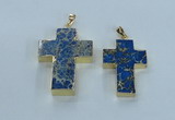 NGP2536 30*40mm - 40*50mm cross sea sediment jasper pendants